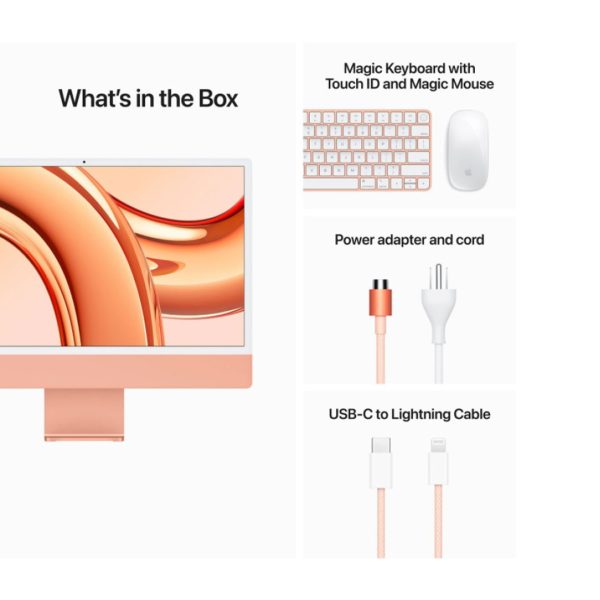 Apple iMac 24 M3 8-Core CPU 10-Core GPU 16GB RAM 512GB SSD - Orange